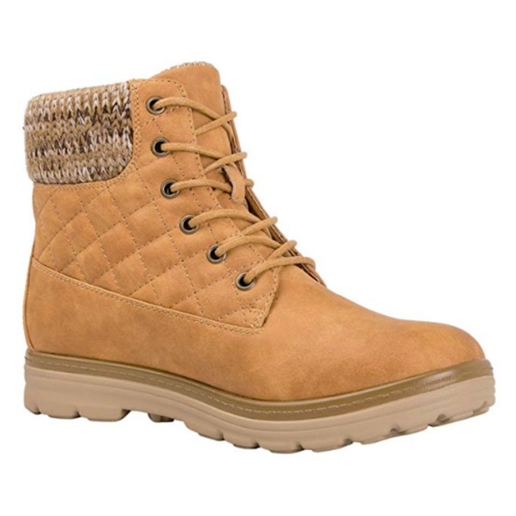 Womens "Mariah" Khaki Winter Boots - Picture 3 of 7